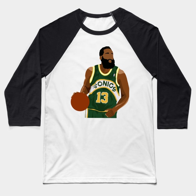 James Harden in Seattle SuperSonics Jersey Baseball T-Shirt by ActualFactual